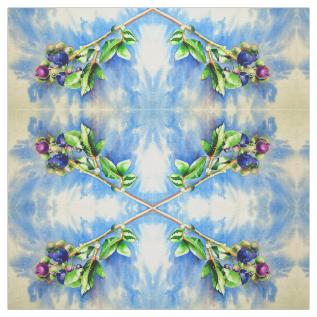 Aquarellmalerei auf Blaubeere Stoff (Muster)