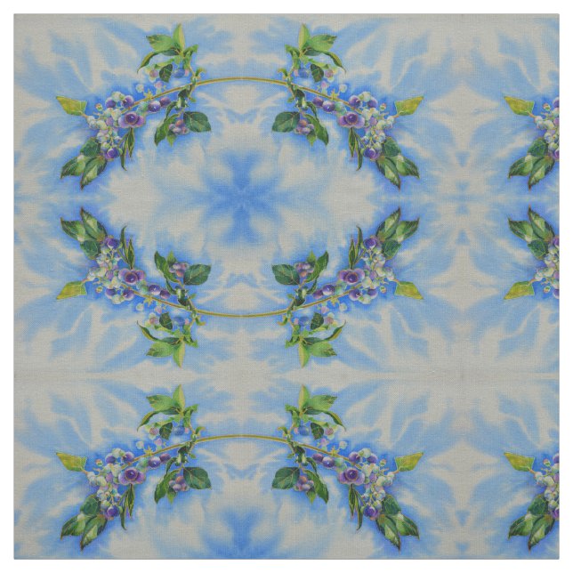 Aquarellmalerei auf Blaubeere Stoff (Muster)