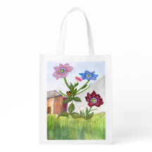 Aquarellmalerei auf Blume und Schmetterling