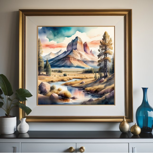 Aquarellmalerei auf dem Land Poster (Von Creator hochgeladen)