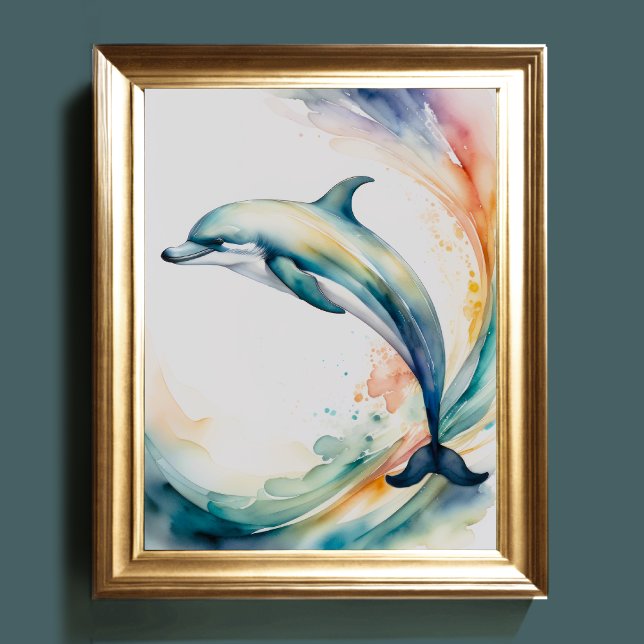 Aquarellmalerei auf Dolphin 4:5 Poster (Von Creator hochgeladen)