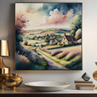 Aquarellmalerei auf Englisch Landschaft