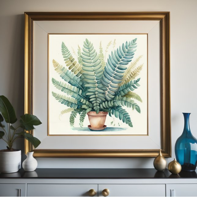 Aquarellmalerei auf gegossene Fern Poster (Von Creator hochgeladen)