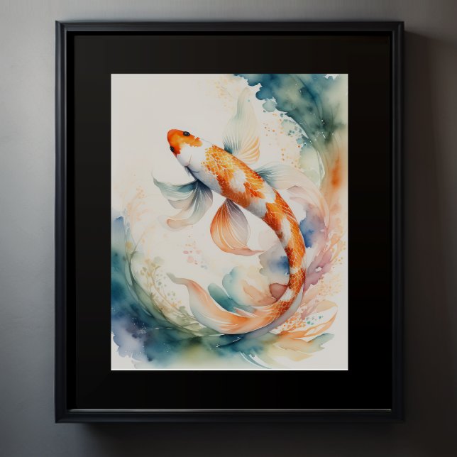 Aquarellmalerei auf Koi Fisch Poster (Von Creator hochgeladen)