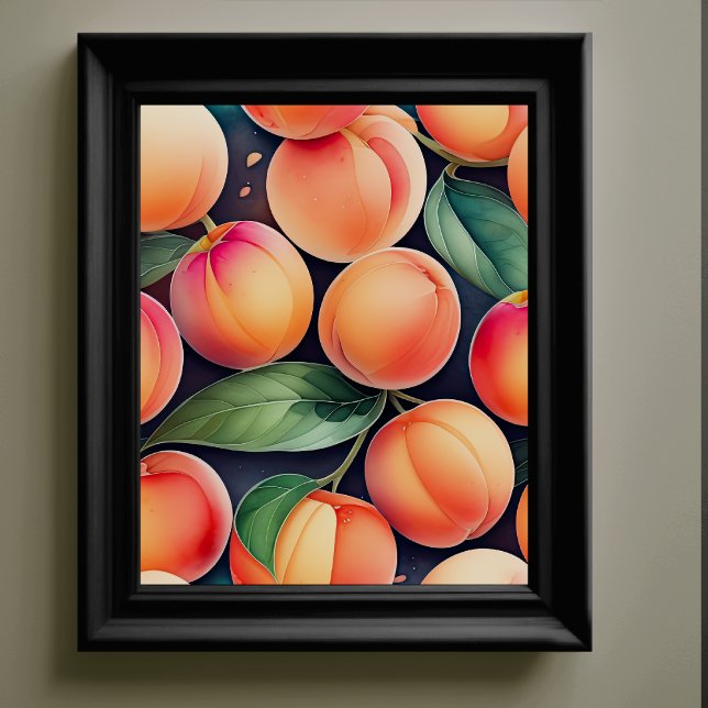 Aquarellmalerei auf Pfirsichen II Poster (Von Creator hochgeladen)