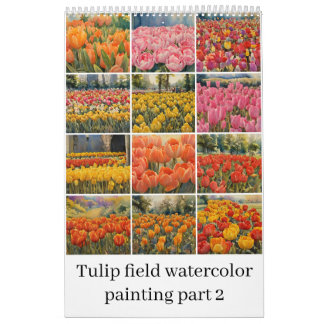 Aquarellmalerei auf Tulips 2 Kalender