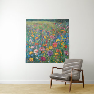 Aquarellmalerei auf Wildblume Wandteppich