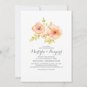 Aquarellmalerei Blume romantische Hochzeit Einladung