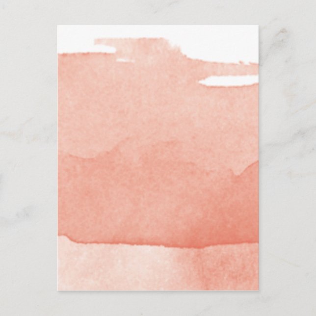 Aquarellmalerei Coral Pink Ombre Moderne Kunst Postkarte (Vorderseite)