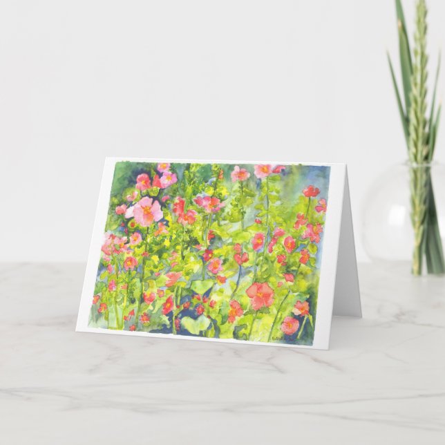 Aquarellmalerei Dankeskarte (Vorderseite)