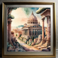 Aquarellmalerei des antiken Rom II