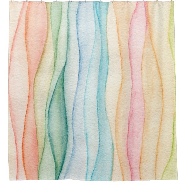 Aquarellmalerei Duschvorhang (Vorderseite)
