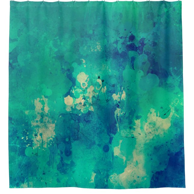 Aquarellmalerei Duschvorhang (Vorderseite)