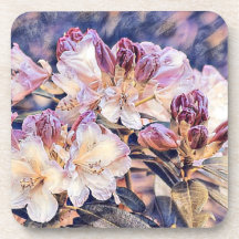 Aquarellmalerei einer lila Azeenblüte