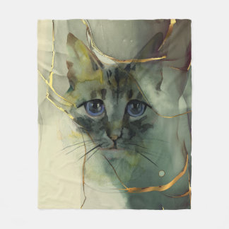 Aquarellmalerei Fleecedecke