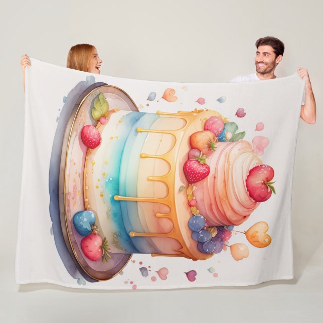 Aquarellmalerei Fleecedecke (Beispiel)