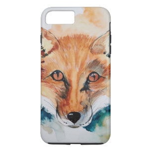 Aquarellmalerei Fox Wilde Abstrakte Säugetiere iPhone 8 Plus/7 Plus Hülle