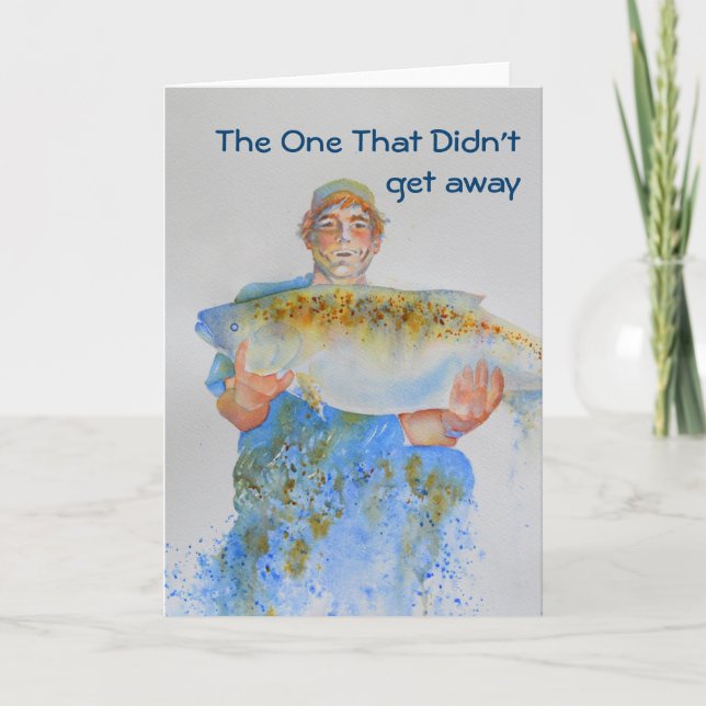 Aquarellmalerei für Fischer Karte (Vorderseite)