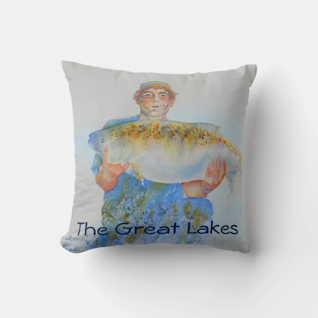 Aquarellmalerei für Fischer Kissen (Vorderseite)