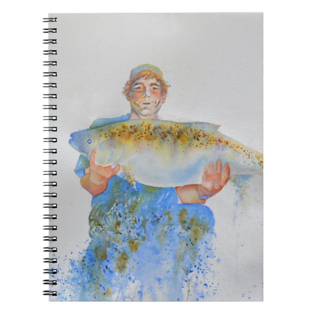 Aquarellmalerei für Fischer Notizblock (Vorderseite)