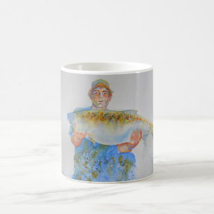 Aquarellmalerei für Fischer Tasse