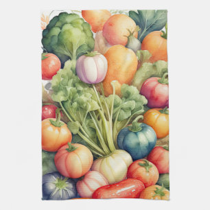 Aquarellmalerei Geschirrtuch