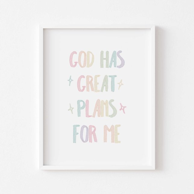 Aquarellmalerei Gott hat große Pläne für mich Poster (Von Creator hochgeladen)