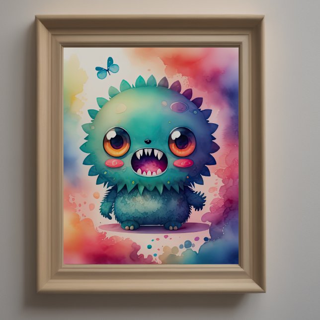 Aquarellmalerei im Chibi-Monster Poster (Von Creator hochgeladen)