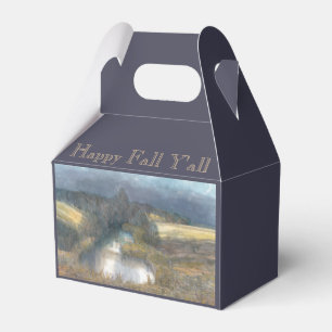 Aquarellmalerei im Herbstteich Geschenkschachtel