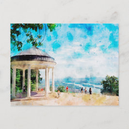 Aquarellmalerei im Niederwalddenkmal Postkarte