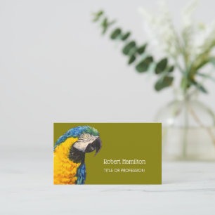 Aquarellmalerei in Blau und Gold Visitenkarte