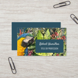 Aquarellmalerei in Blau und Gold Visitenkarte