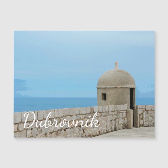 Aquarellmalerei in Dubrovnik Stadtmauer Magnet (Vorderseite)