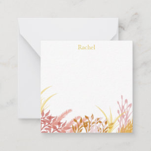 Aquarellmalerei in gedämpfter Herbstfarbe Mitteilungskarte