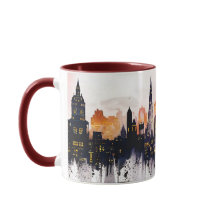 Aquarellmalerei in London bei nächtlichen Aussicht