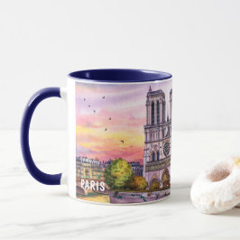 Aquarellmalerei in Paris Sehenswürdigkeiten #2 Tasse