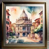 Aquarellmalerei in Rom Italien