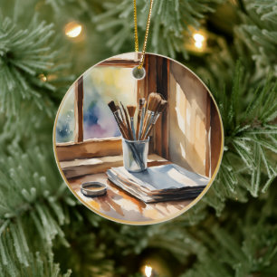 Aquarellmalerei Keramik Ornament