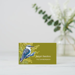 Aquarellmalerei Kookaburra Visitenkarte