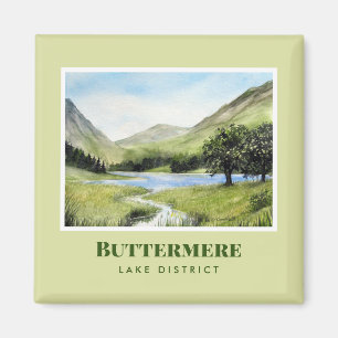 Aquarellmalerei Landschaftsbild Buttermere Magnet