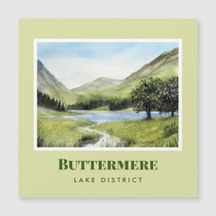 Aquarellmalerei Landschaftsbild Buttermere Magnetkarte