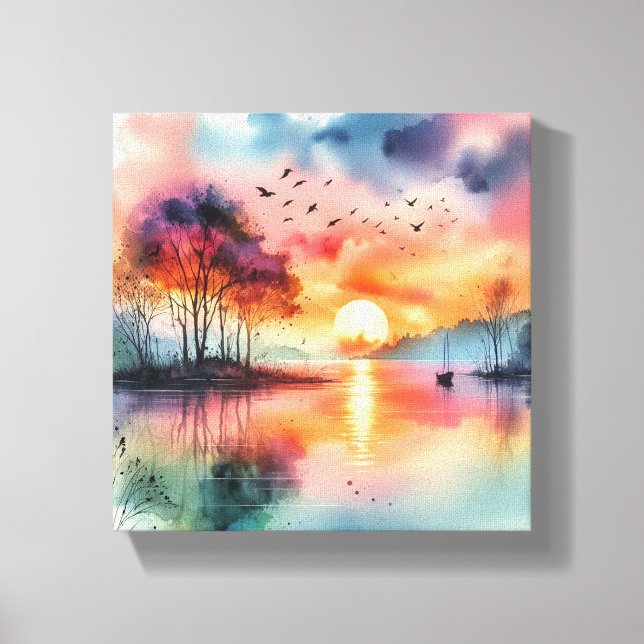 Aquarellmalerei Leinwanddruck (Vorderseite)