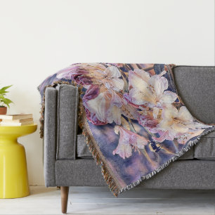 Aquarellmalerei lila Azeea-Blume blühen Decke