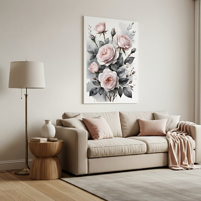 Aquarellmalerei mit rosa Rosen Poster (Von Creator hochgeladen)