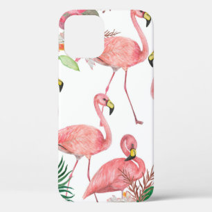 Aquarellmalerei nahtloses Muster mit Flamingo Case-Mate iPhone Hülle