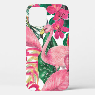 Aquarellmalerei nahtloses Muster mit Flamingo Case-Mate iPhone Hülle