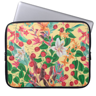 Aquarellmalerei nahtloses Muster mit schöntifu Laptopschutzhülle