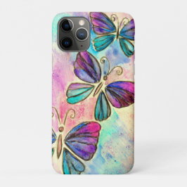 Aquarellmalerei - Niedliche farbige Schmetterlinge Case-Mate iPhone Hülle