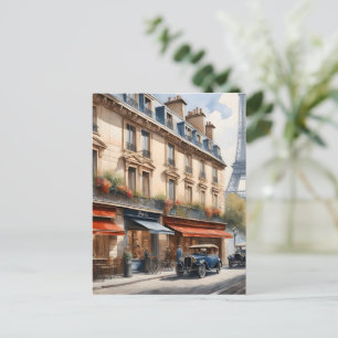 Aquarellmalerei Paris Postkarte