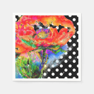 Aquarellmalerei Polka-Punkte Serviette